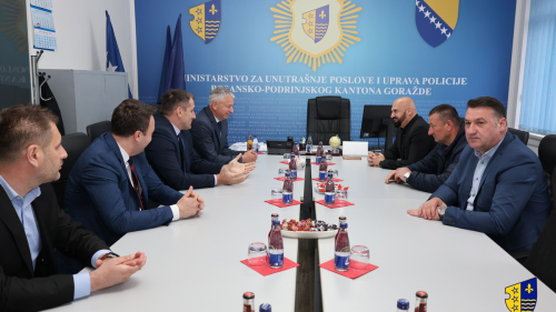 Federalni ministar unutrašnjih poslova Ramo Isak u radnoj posjeti Bosansko-podrinjskom kantonu Goražde